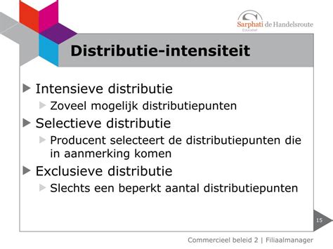 distributie intensiteit